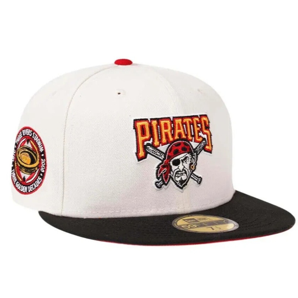 New Era Pittsburgh Pirates 59FIFTY Three Rivers Stadium Fitted Hat Size 7 5/8